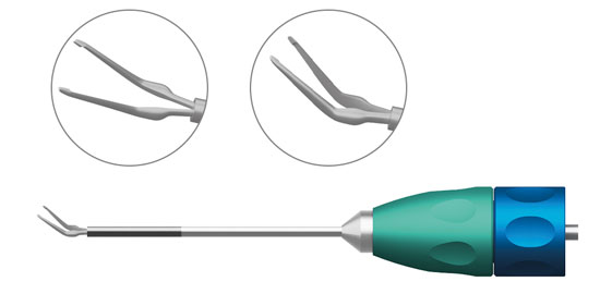 TMV123 GRIPPING FORCEPS ANGLED WITH PLATFORM