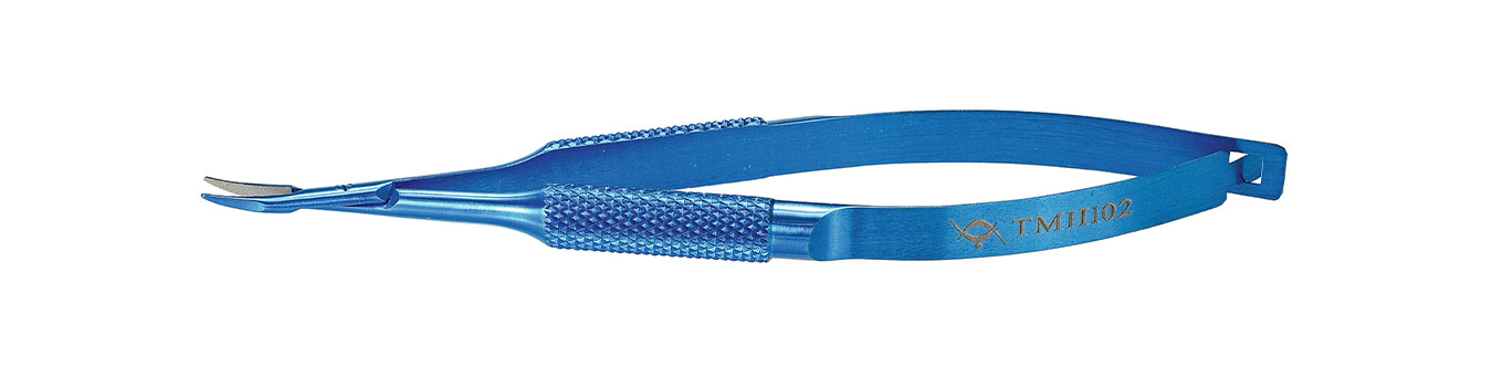TMH102 BARRAQUER NEEDLE HOLDER CURVED,  TITANIUM
