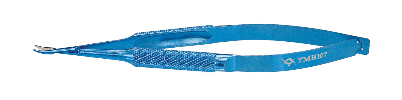 TMH107 BARRAQUER NEEDLE HOLDER CURVED,  TITANIUM