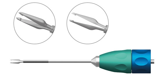 TMV134 END GRASPING FORCEPS WITH TRIANGULAR PLATFORM