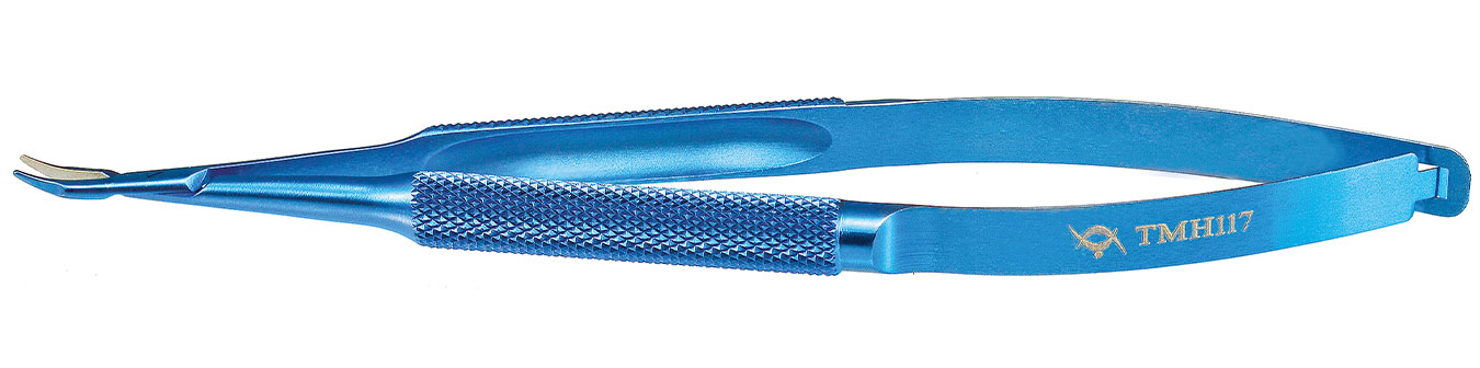 TMH117 BARRAQUER NEEDLE HOLDER CURVED,  TITANIUM