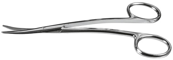TMS610 ENUCLEATION SCISSORS CURVED,  STAINLESS STEEL 