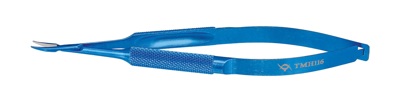 TMH116 BARRAQUER NEEDLE HOLDER CURVED,  TITANIUM