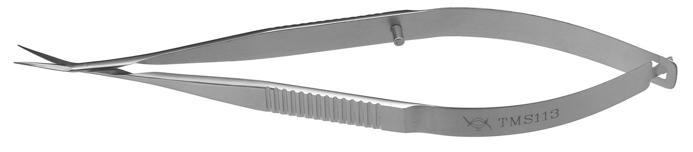 TMS113 VANNAS SCISSORS ANGLED  STAINLESS STEEL