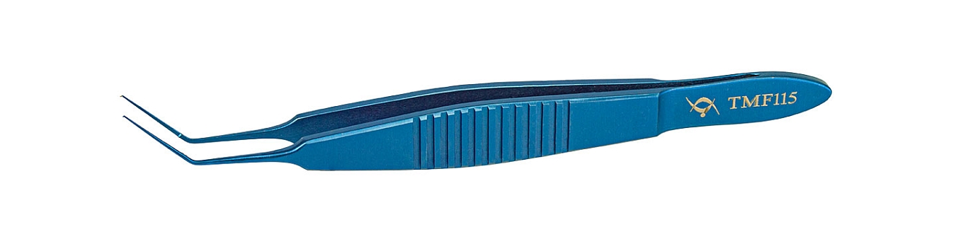 TMF115 UTRATA CAPSULOREXHIS FORCEPS,   ANGLED TITANIUM